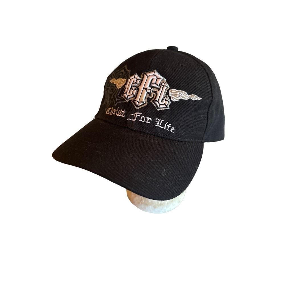 Christ for Life Black Embroidered Baseball Hat Cap Adjustable‎